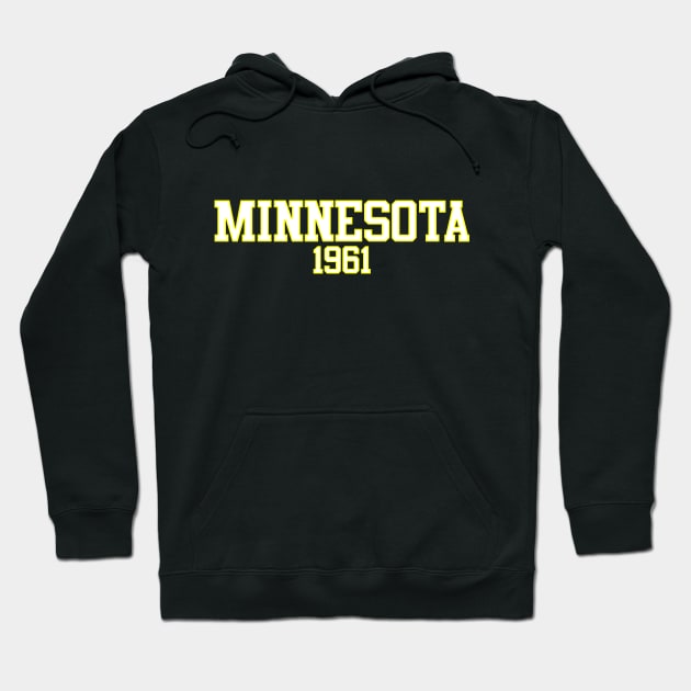 Minnesota 1961 Football Hoodie by GloopTrekker